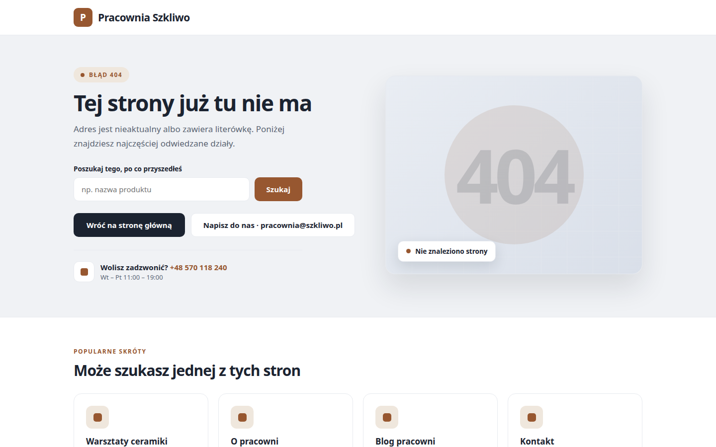 Widok pojedynczego wpisu na stronie firmowej