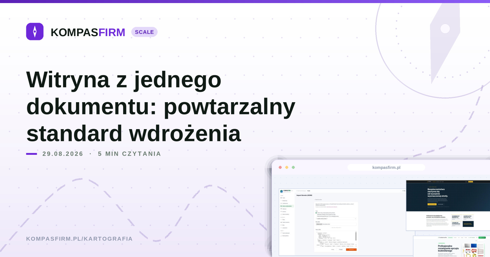 Witryna z jednego dokumentu: powtarzalny standard wdrożenia
