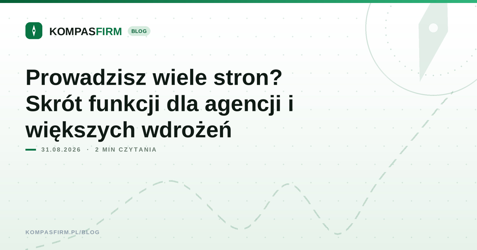 Prowadzisz wiele stron? Skrót funkcji dla agencji i większych wdrożeń