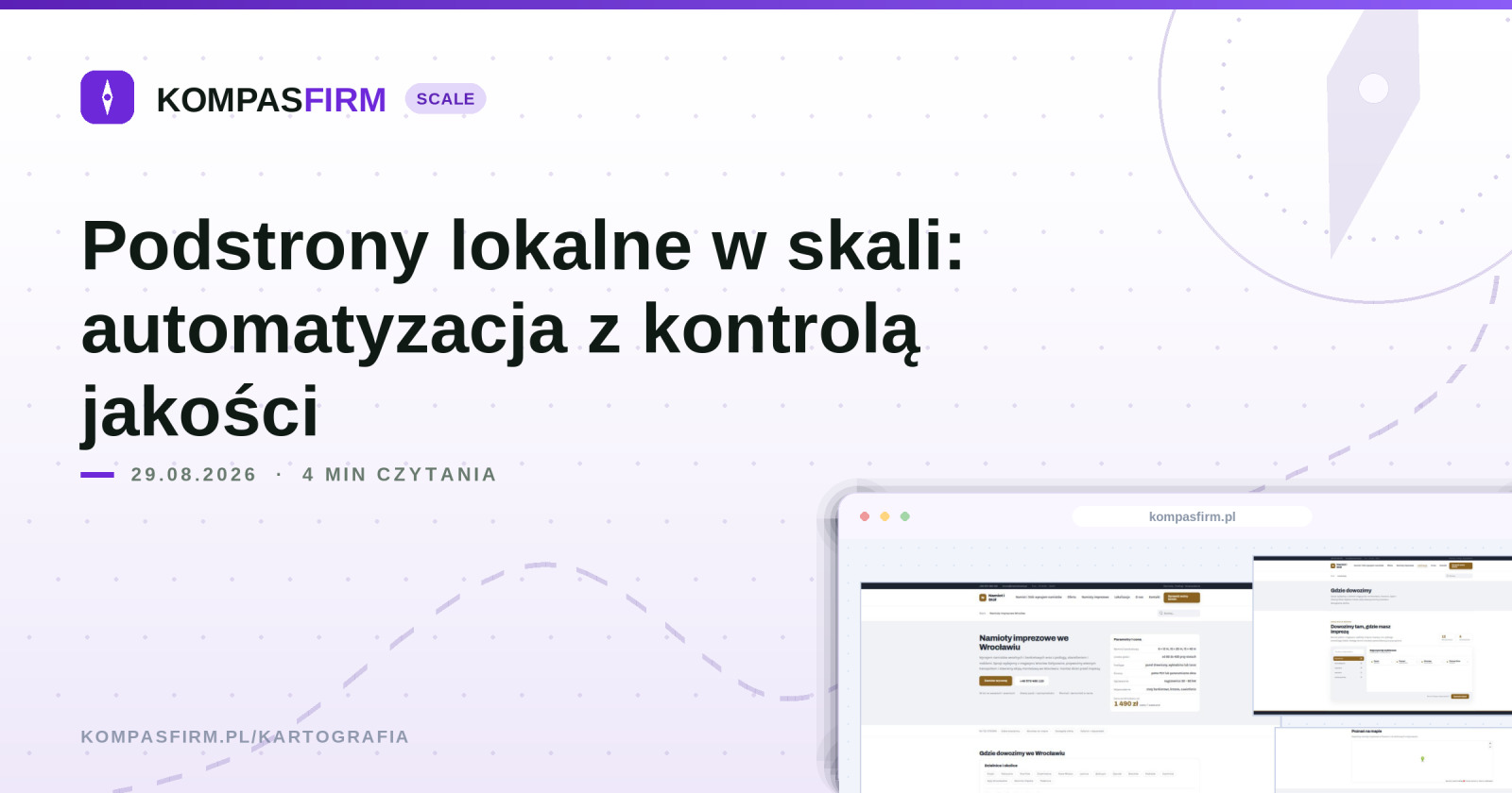 Podstrony lokalne w skali: automatyzacja z kontrolą jakości