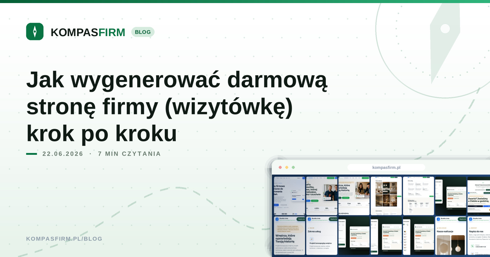Jak wygenerować darmową stronę firmy (wizytówkę) krok po kroku