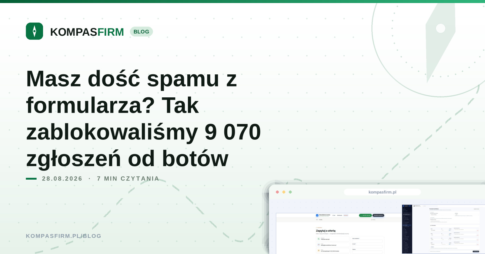 Masz dość spamu z formularza? Tak zablokowaliśmy 9 070 zgłoszeń od botów
