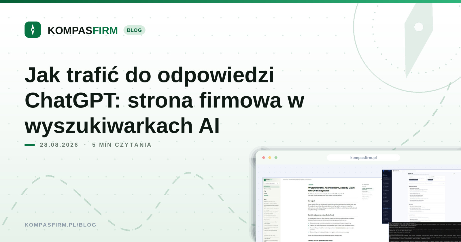 Jak trafić do odpowiedzi ChatGPT: strona firmowa w wyszukiwarkach AI
