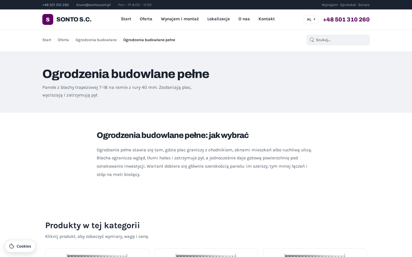 Podstrona kategorii w wersji polskiej