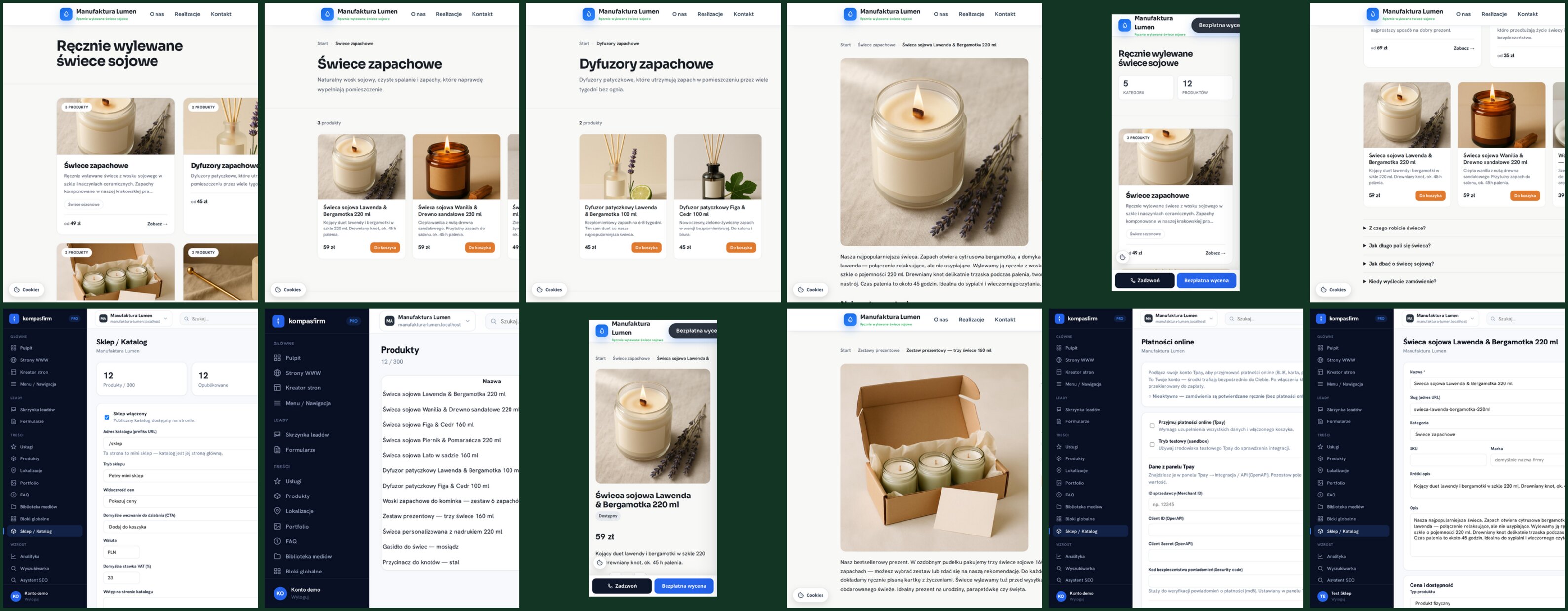 Mini-sklep i katalog produktów na stronie firmowej: cztery tryby, zapytania i feed do Google